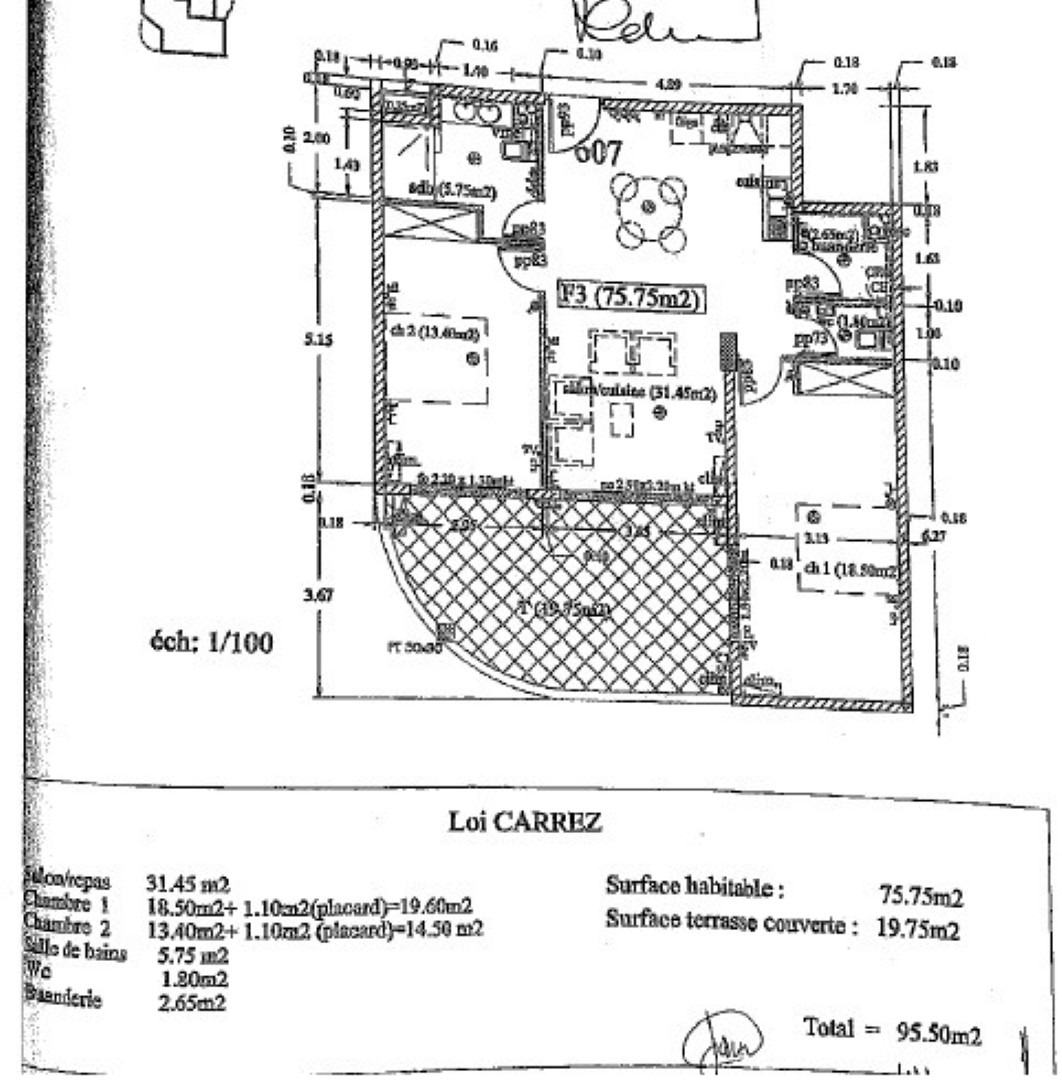 À LOUER APPARTEMENT F3 PAPEETE - KAOHA NUI 2