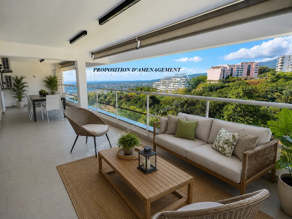 F3 DE STANDING  TERRASSE EXCEPTIONNELLE DE 113 M²  VUE RADE DE PAPEETE