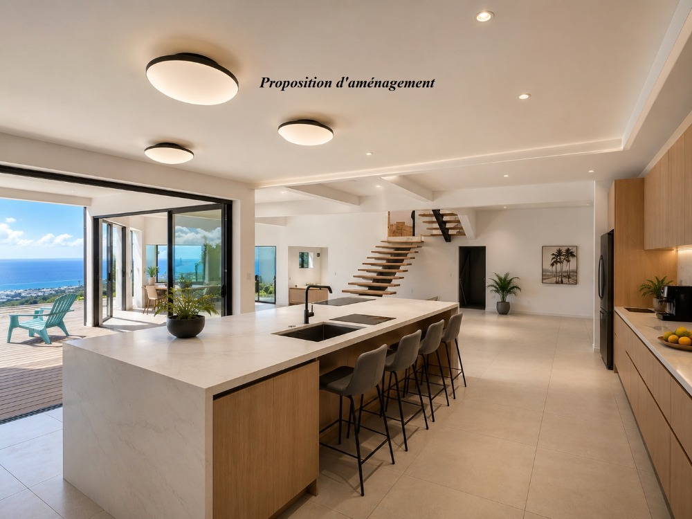 PAMATAI HILLS VILLA CONTEMPORAINE D'EXCEPTION AVEC VUE RADE DE PAPEETE