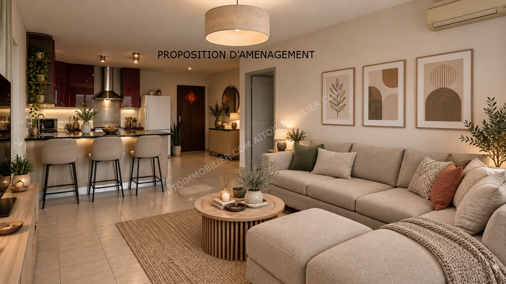 À vendre, appartement de type F4 de 105 m² avec cellier et 2 places de parking couvertes. 1