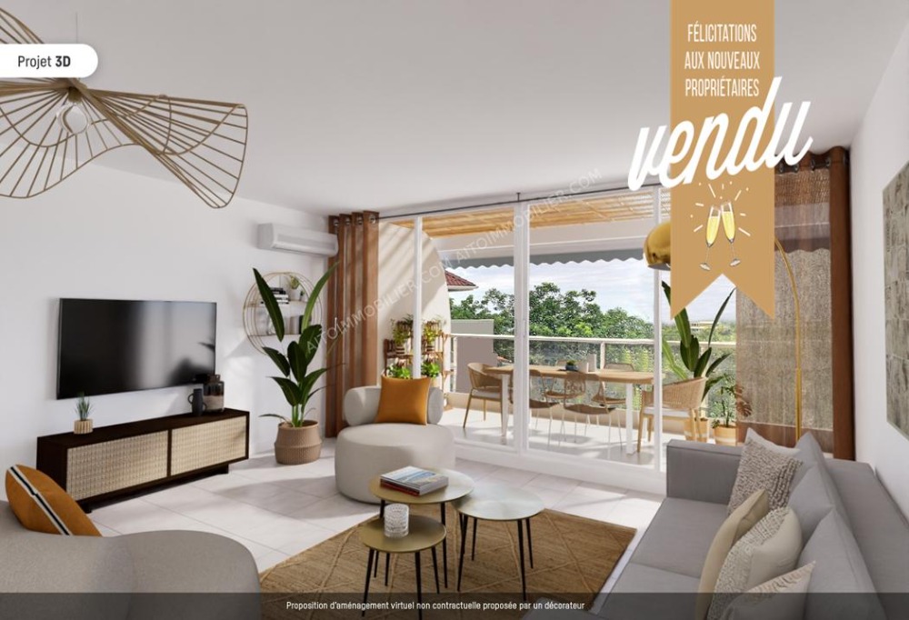 À vendre appartement F3 à Pirae